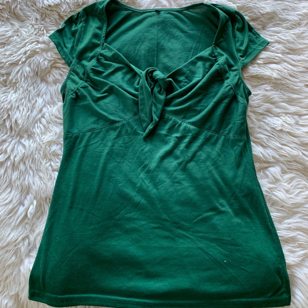 Green Cap sleeve Top